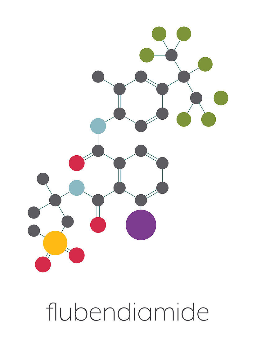 Flubendiamide insecticide molecule, illustration