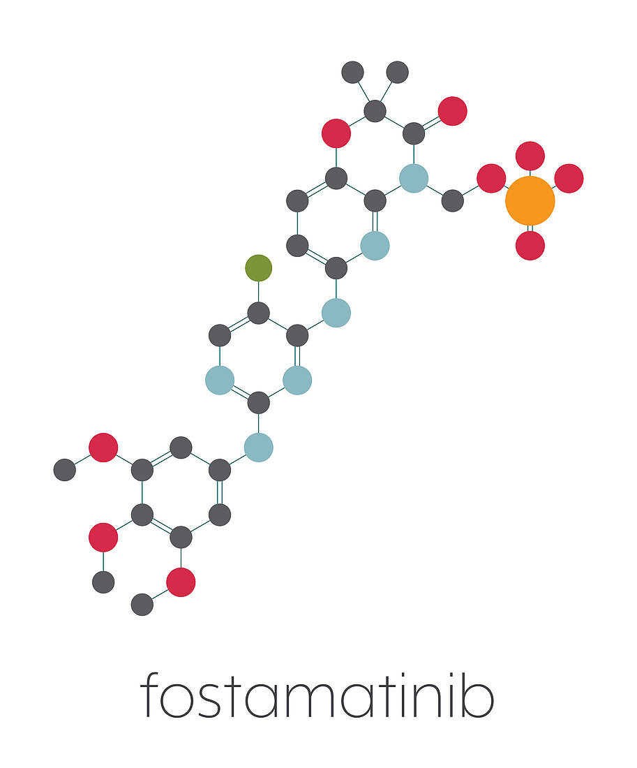 Fostamatinib rheumatoid arthritis drug, illustration