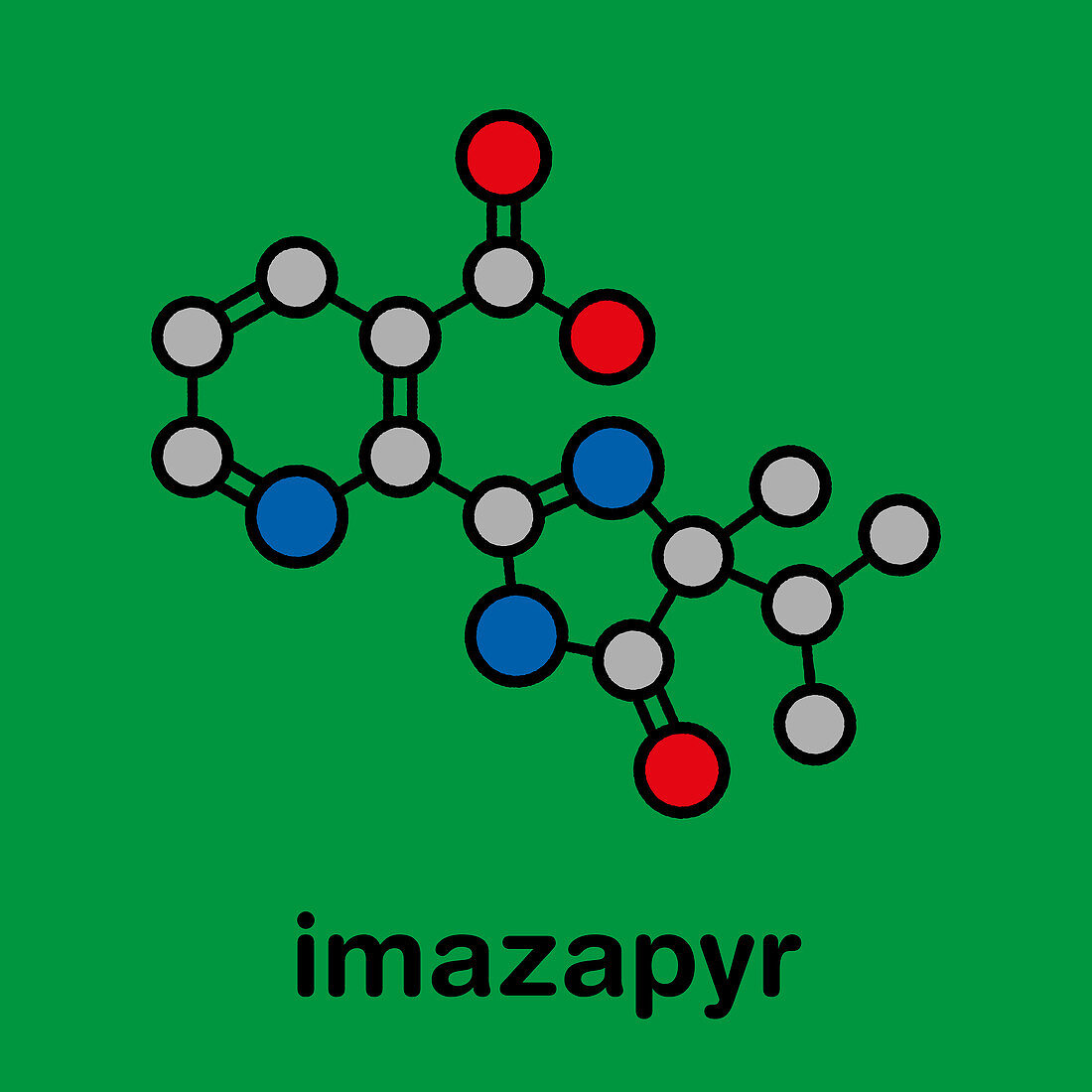 Imazapyr herbicide molecule, illustration