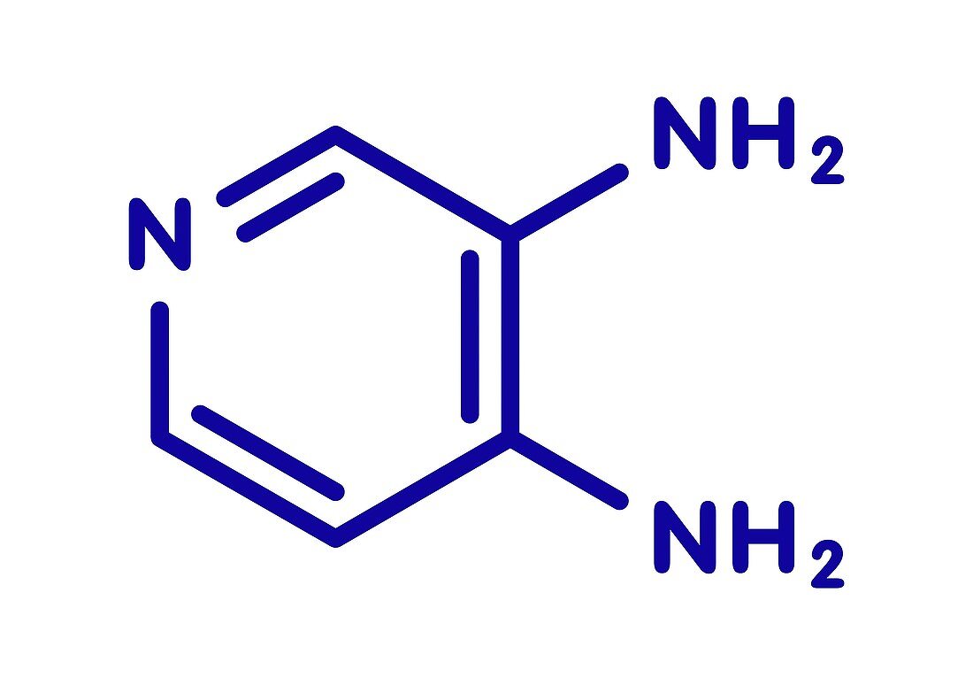 Amifampridine orphan drug molecule, illustration