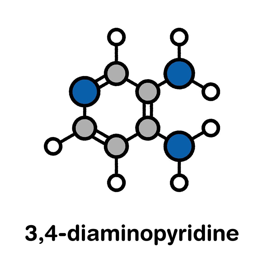 Amifampridine orphan drug molecule, illustration