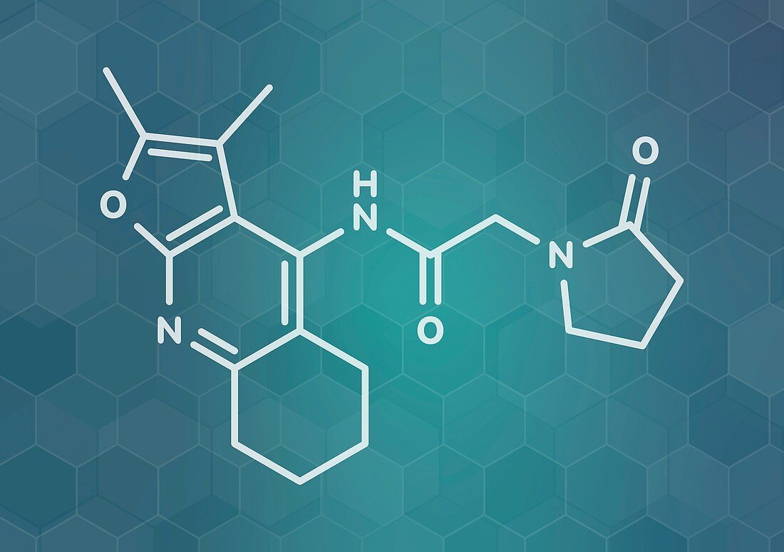 Coluracetam molecule, illustration