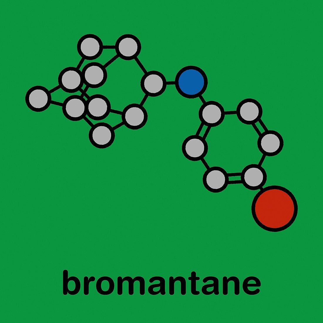 Bromantane asthenia drug molecule, illustration