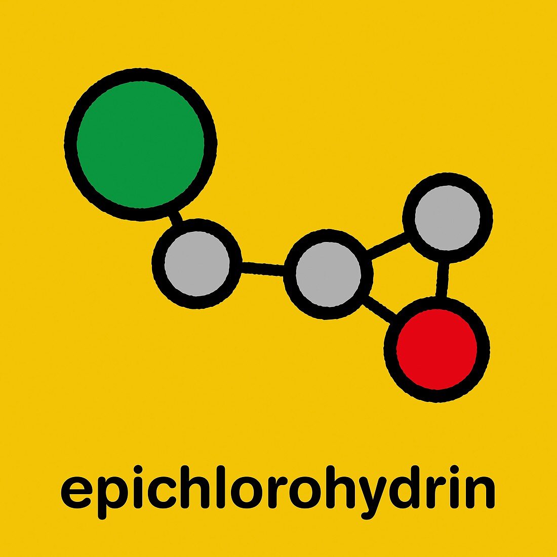 Epichlorohydrin epoxy resin building block, illustration