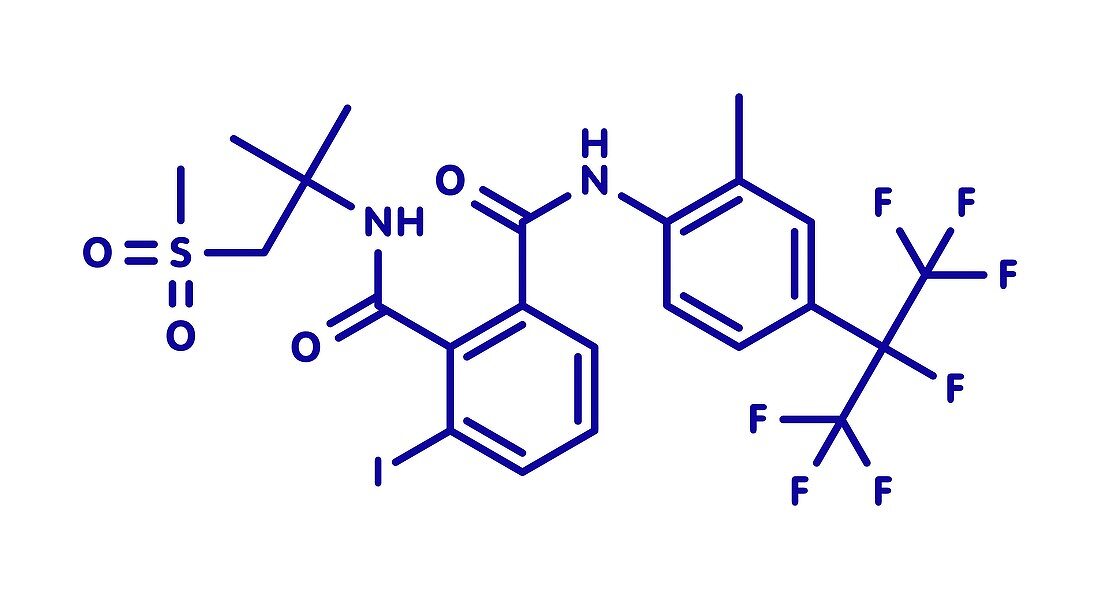 Flubendiamide insecticide molecule, illustration