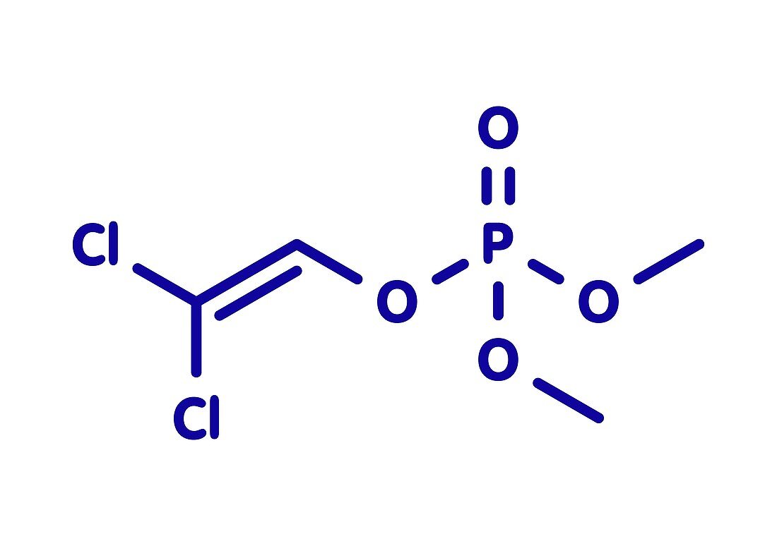 Dichlorvos organophosphate insecticide, illustration
