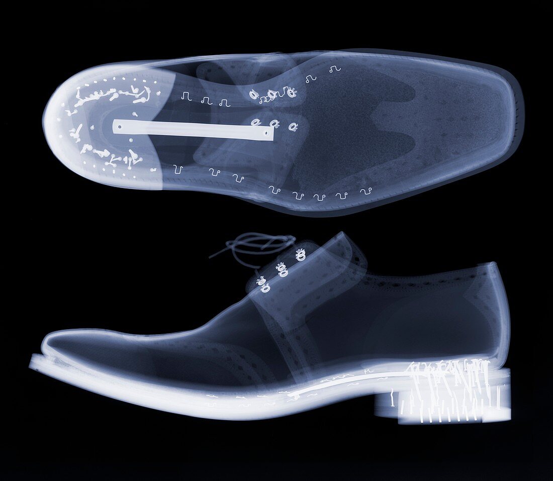 Men's brogue shoes, X-ray