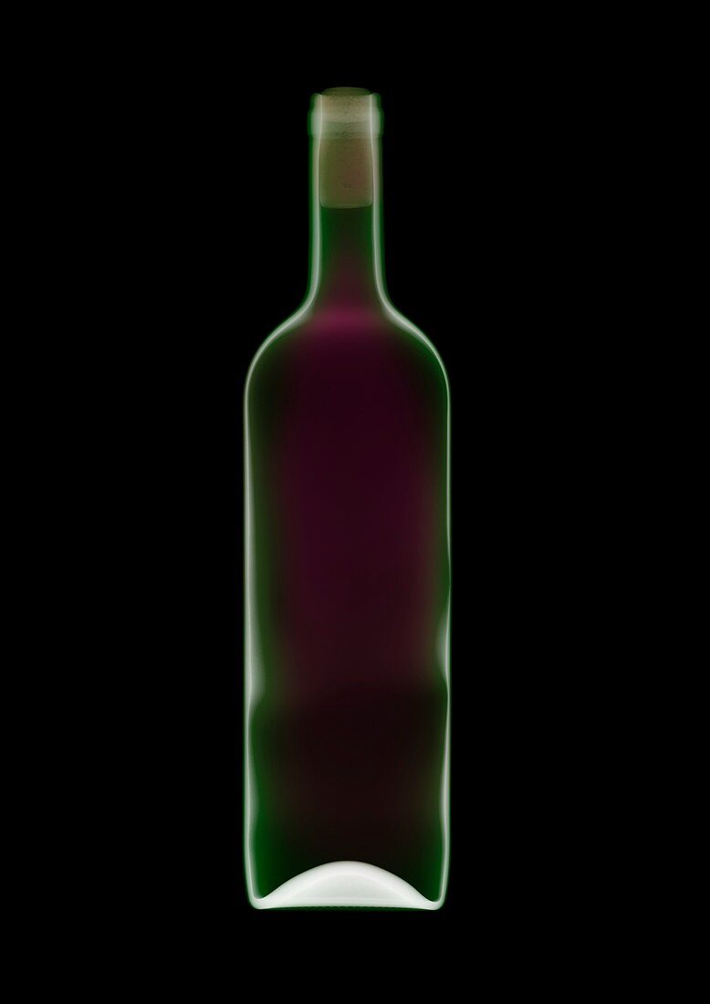 Wine bottle, X-ray