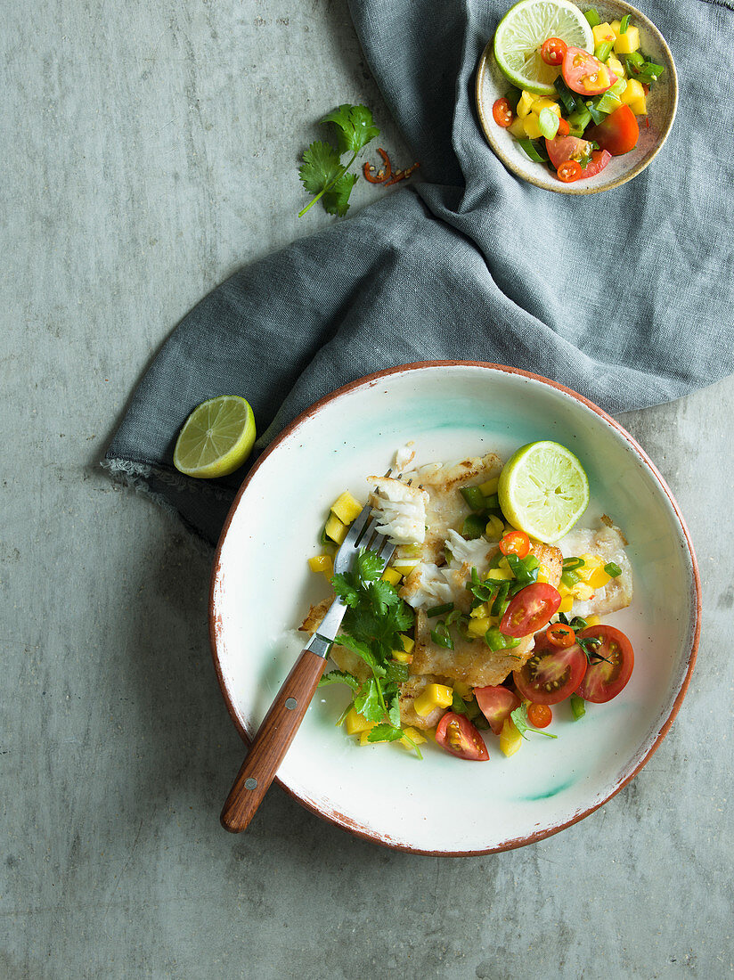 Grilled Fish with salsa