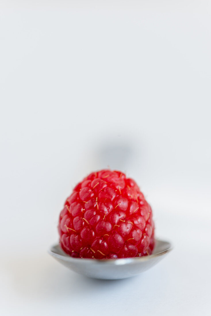 Raspberry on a spoon