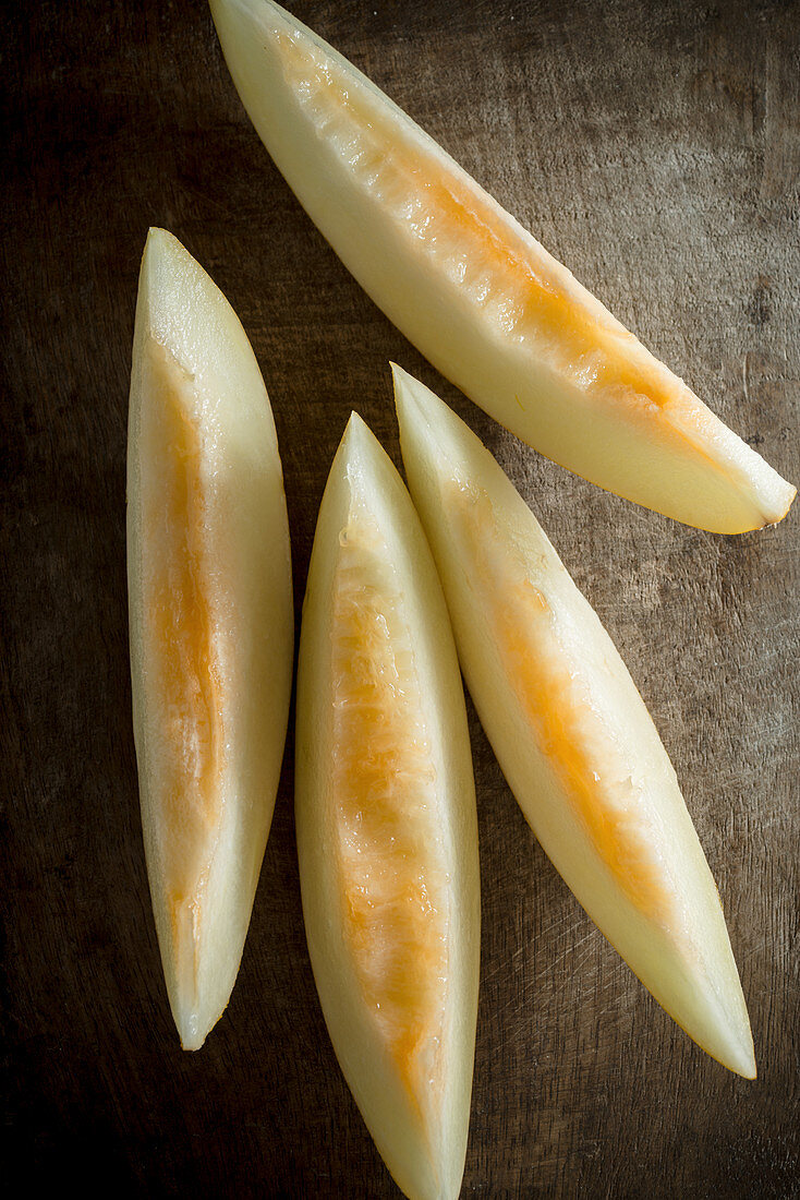 Wedges of Honeydew melon