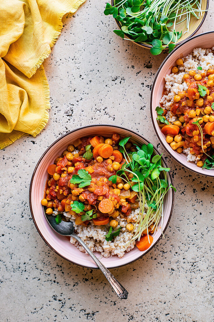 Chickpea, Carrot, and Tomato Stew