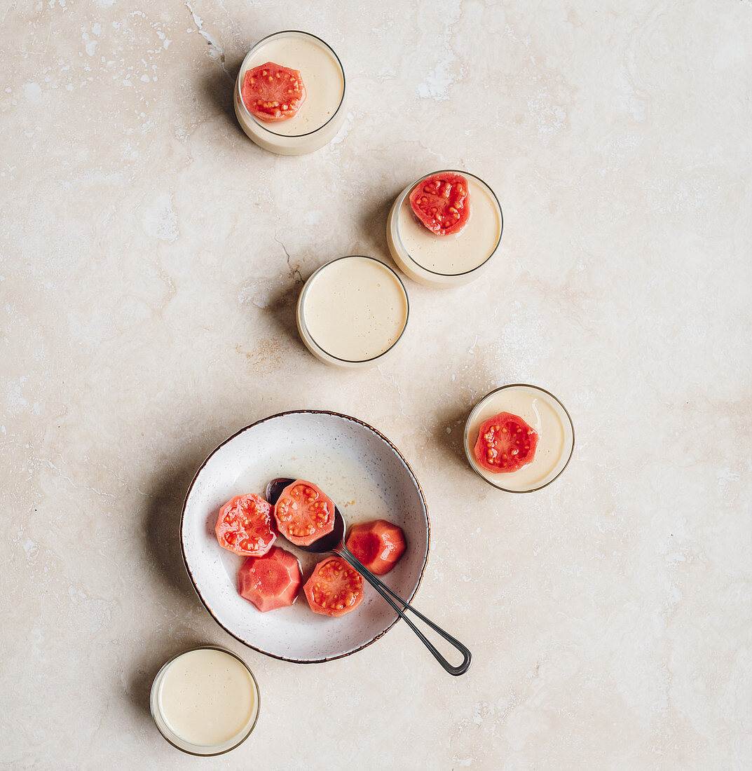Buttermilk Panna Cotta with Preserved Guava