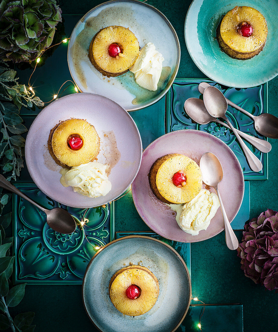 Pineapple and rum tartlets