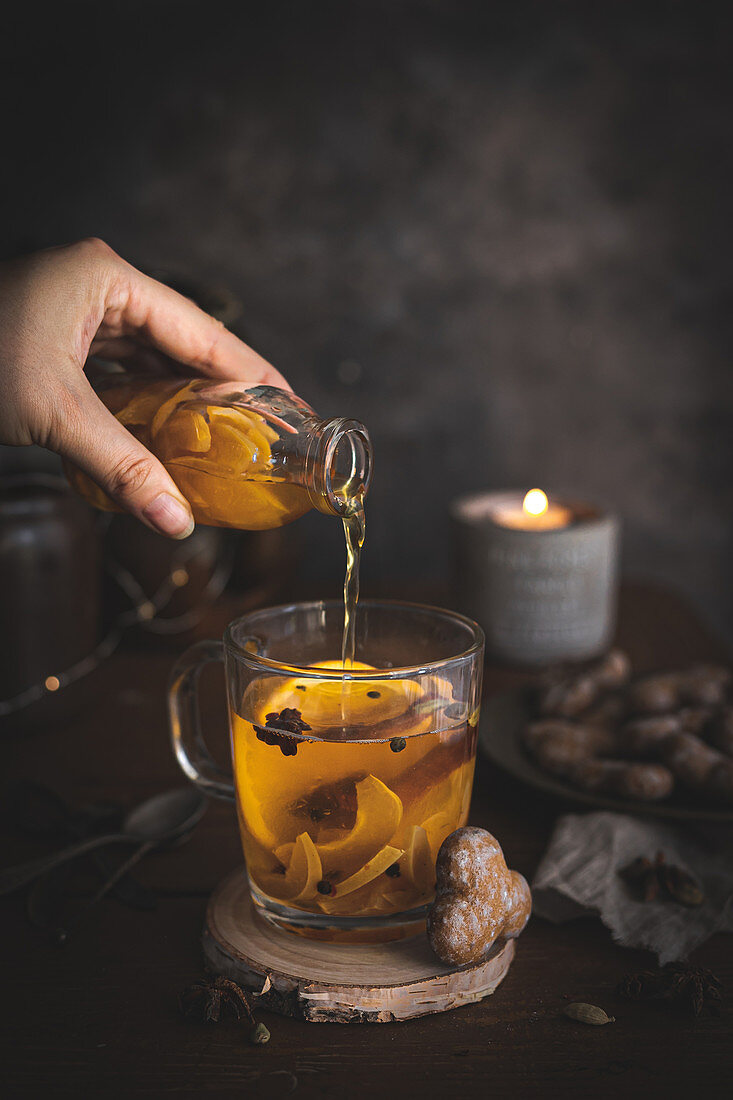 Winter tea with spices