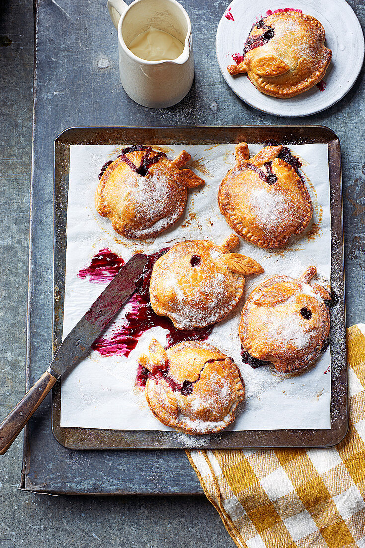 Spiced apple and blackberry hand pies