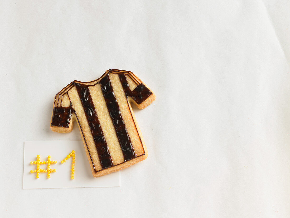 A football jersey biscuit