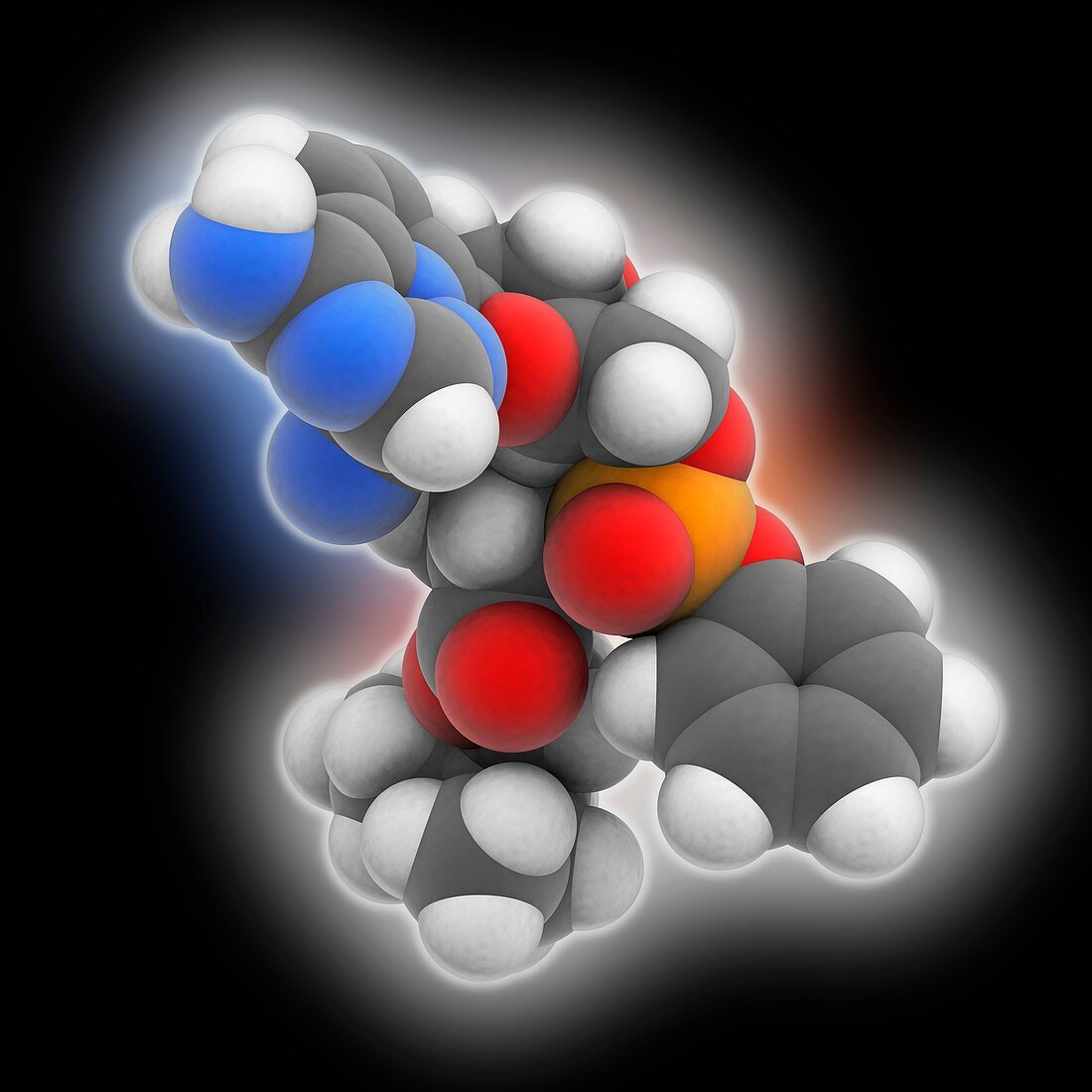 Remdesivir molecule, illustration