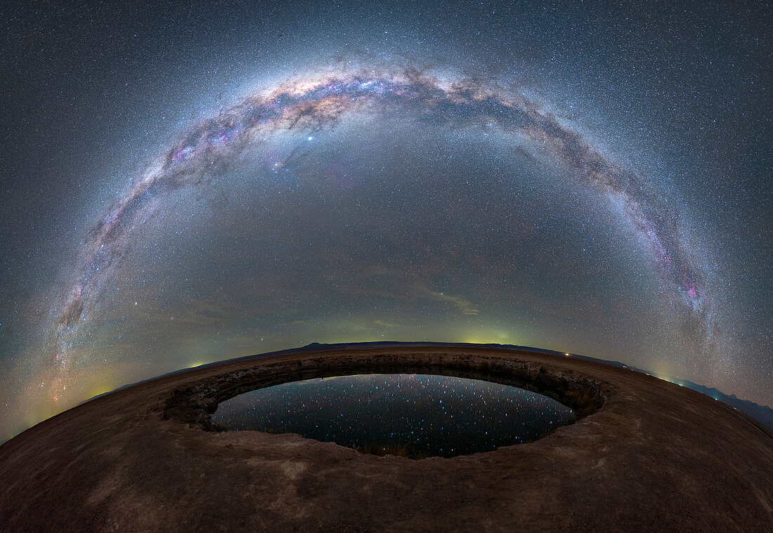 Milky Way reflected in lagoon