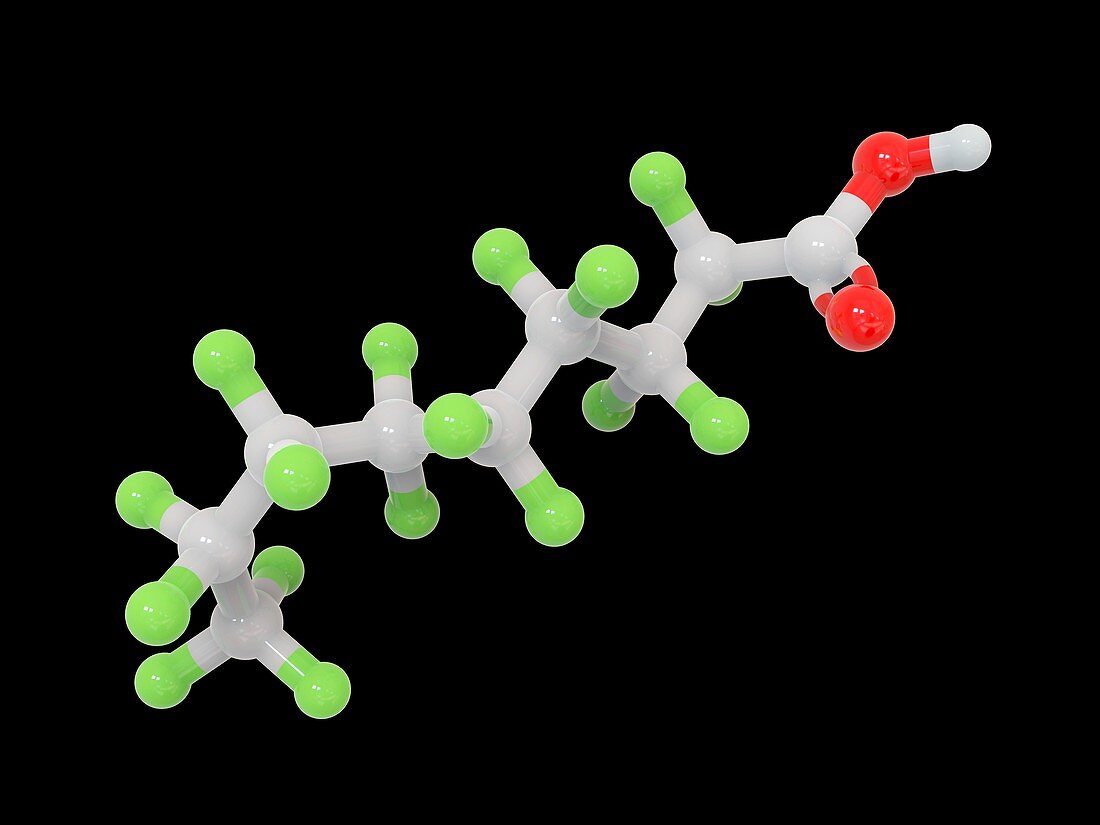 Perfluorononanoic acid molecule