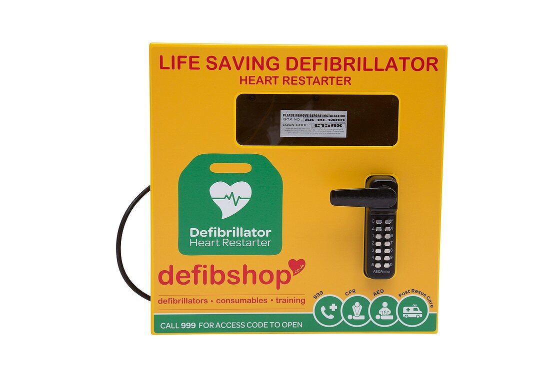 Public defibrillator