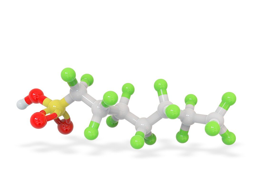 Perfluorooctanesulfonic acid molecule