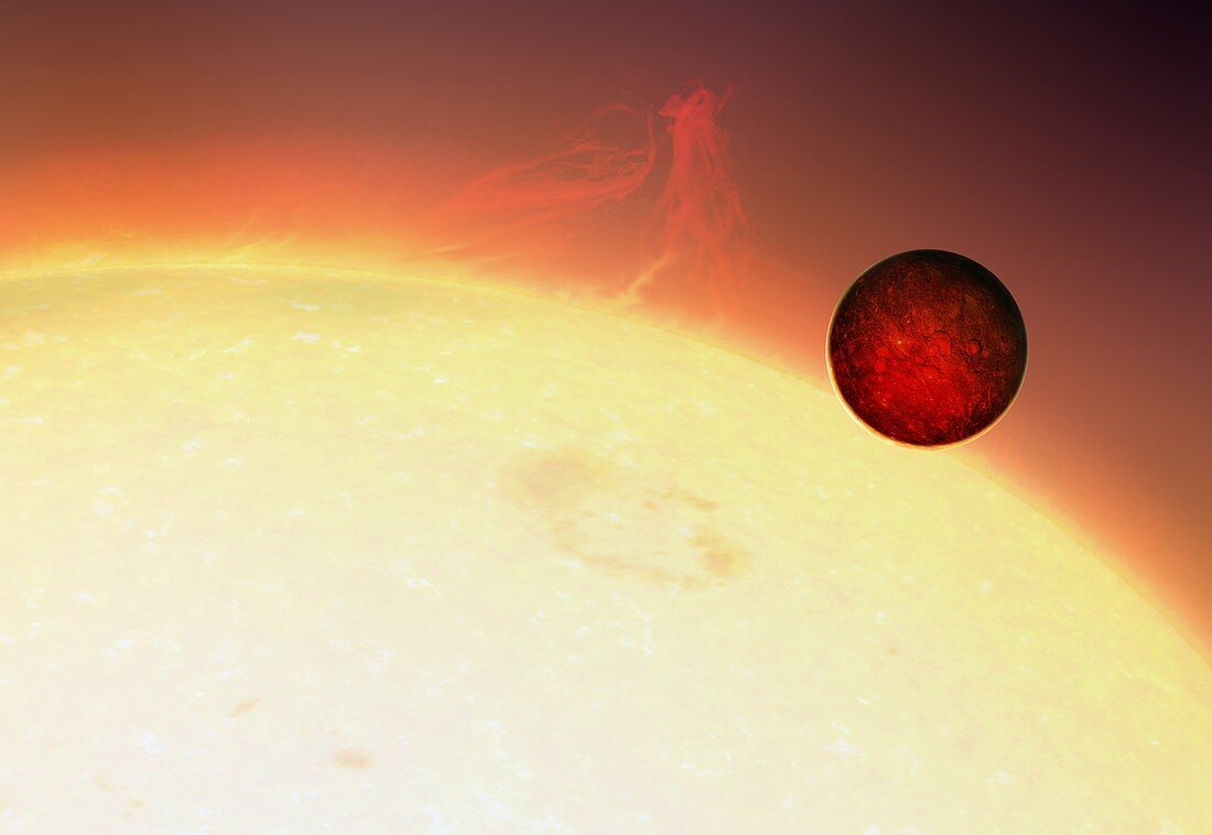 55 Cancri e exoplanet, illustration