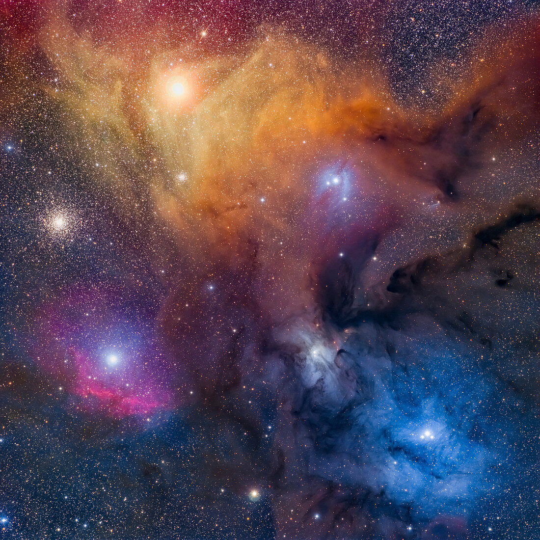 Rho Ophiuchi nebula complex