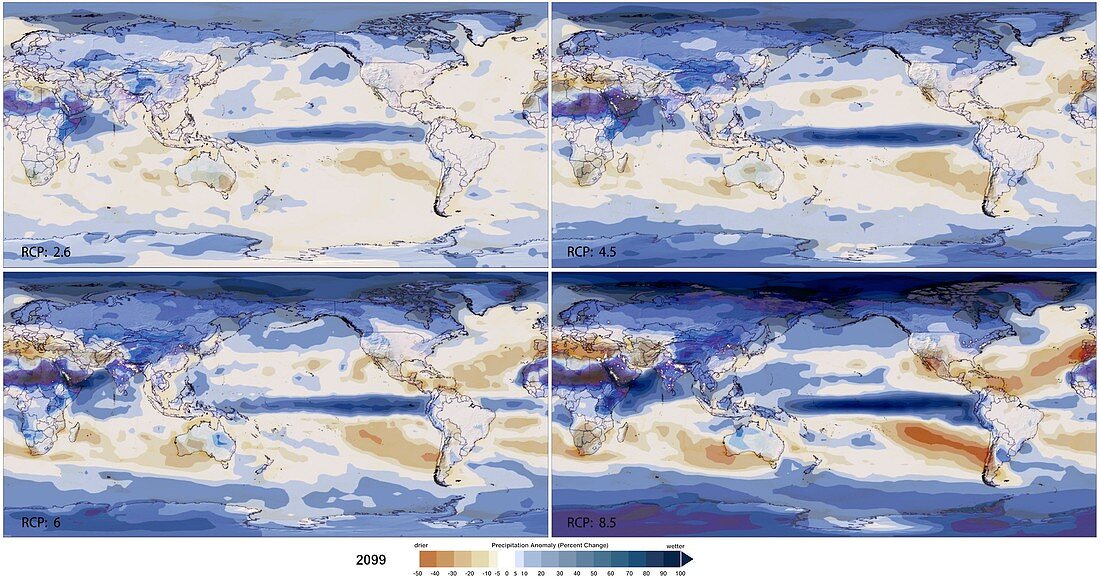 21st century precipitation change models