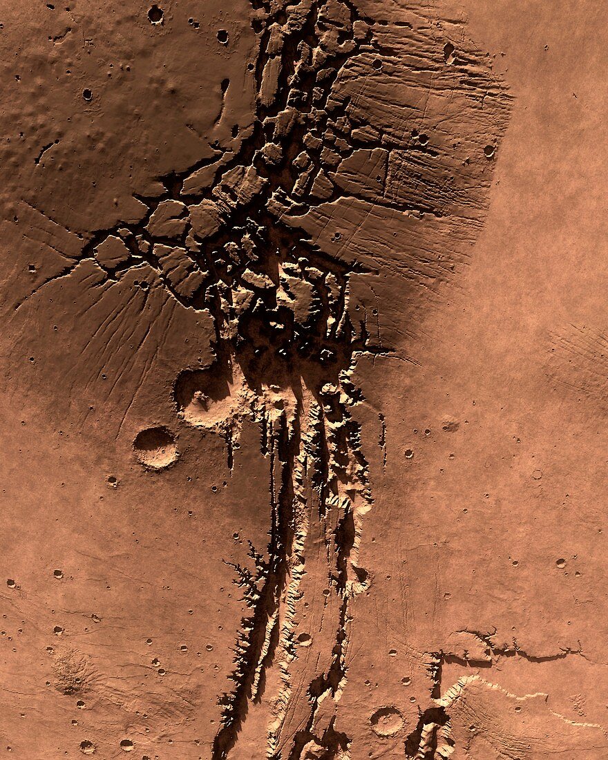 Valles Marineris, Mars, illustration