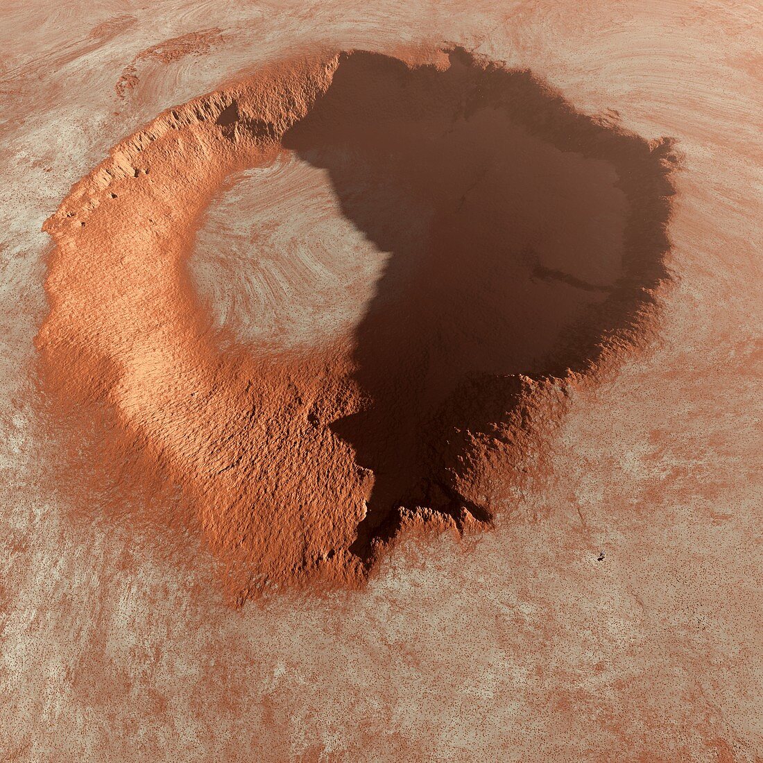 Martian surface, illustration