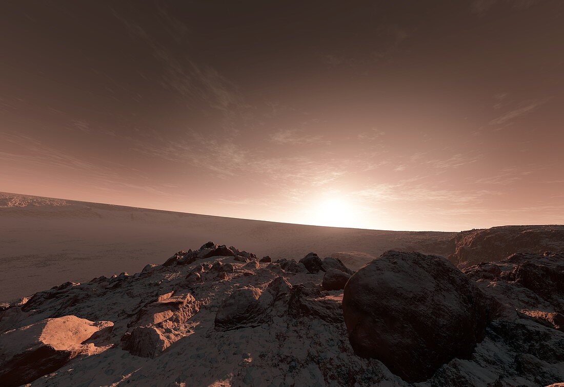Sunset on Mars, illustration