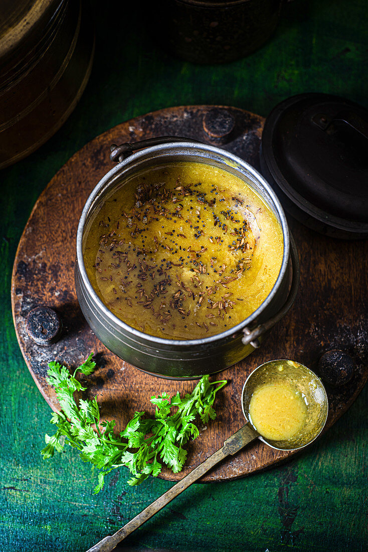 Sambar (lentil and tamarind sauce, India)