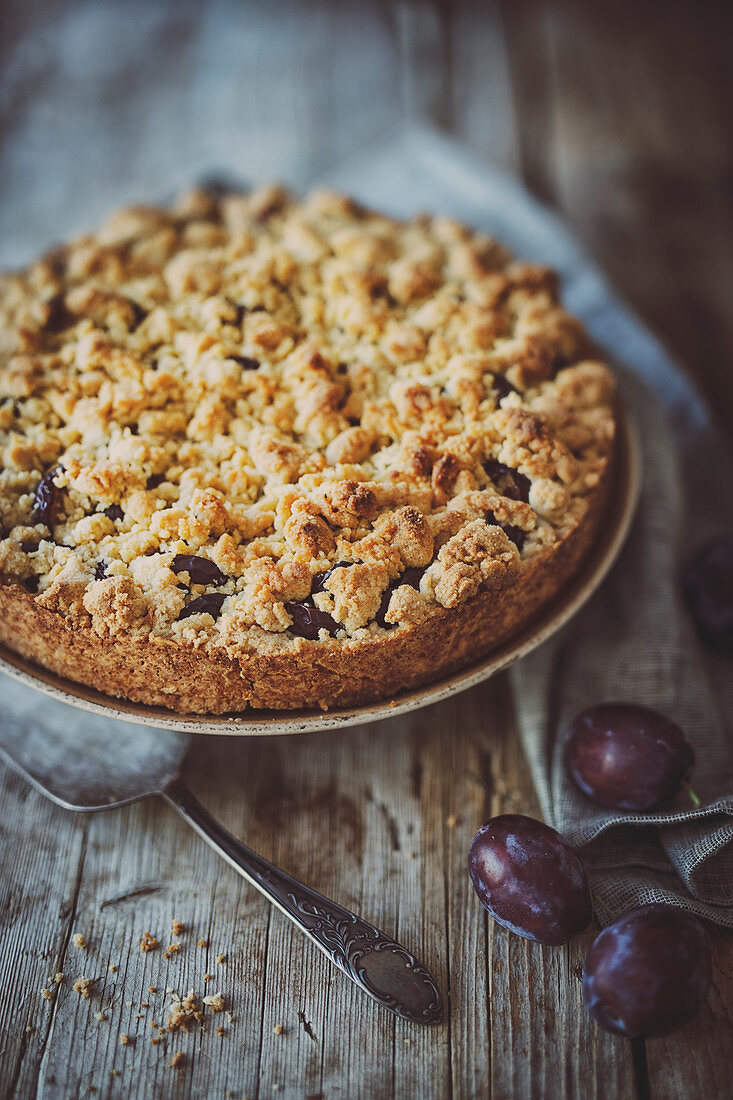 Pflaumenkuchen mit Streuseln