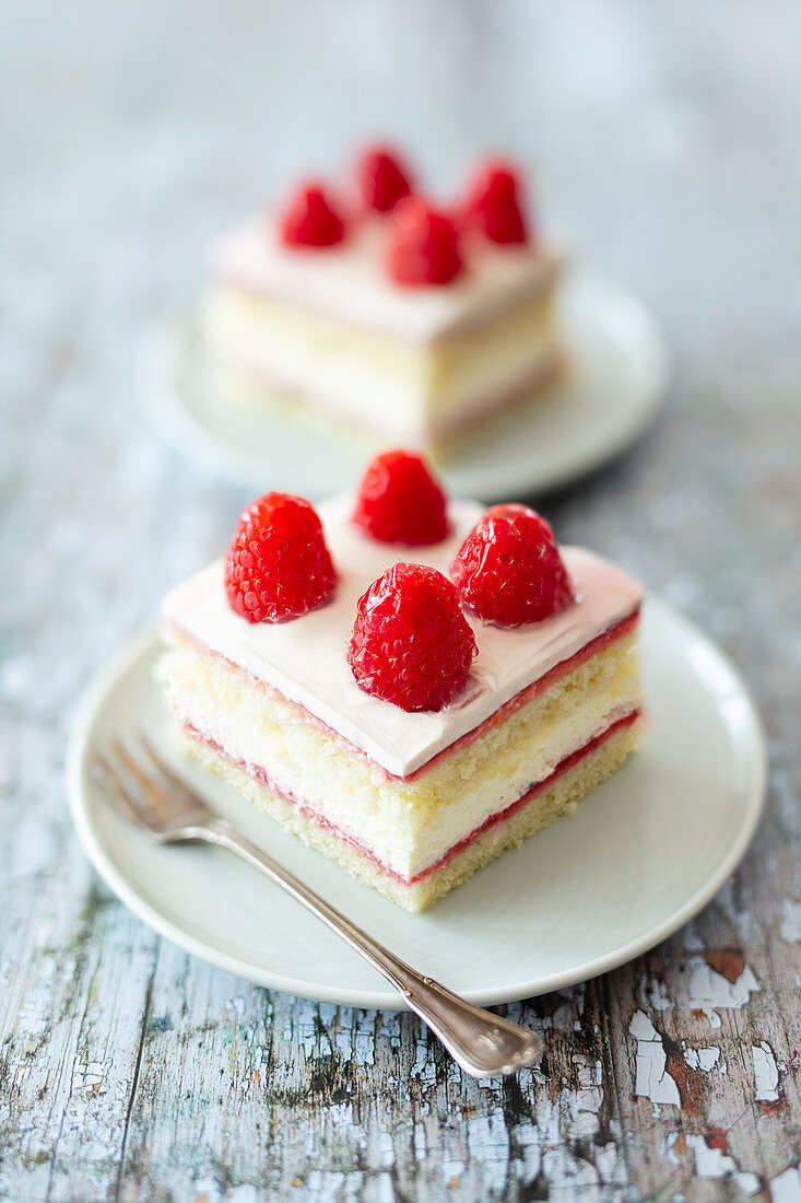 Vegan raspberry cake