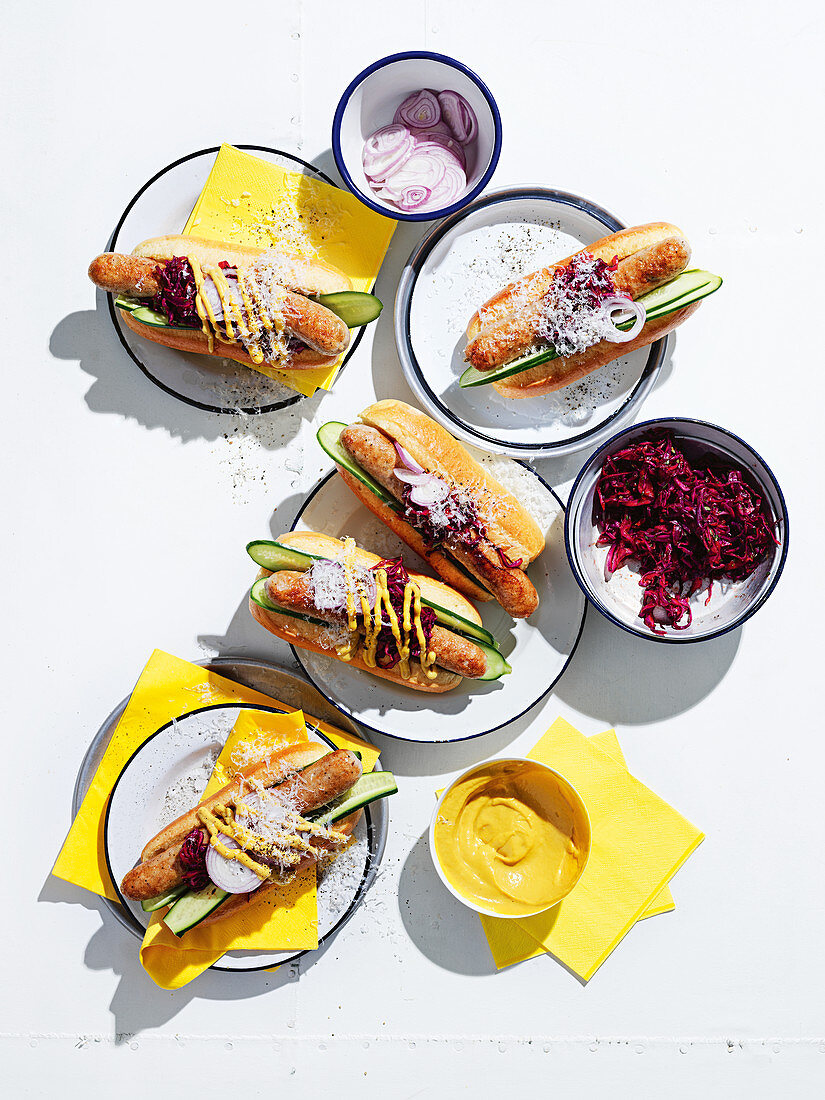 Hotdogs with spicy slaw