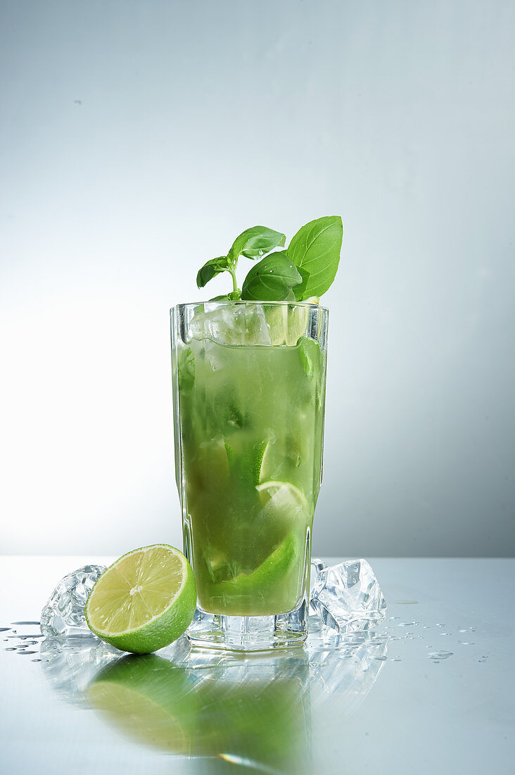 Brazil Basil Cocktail with lime