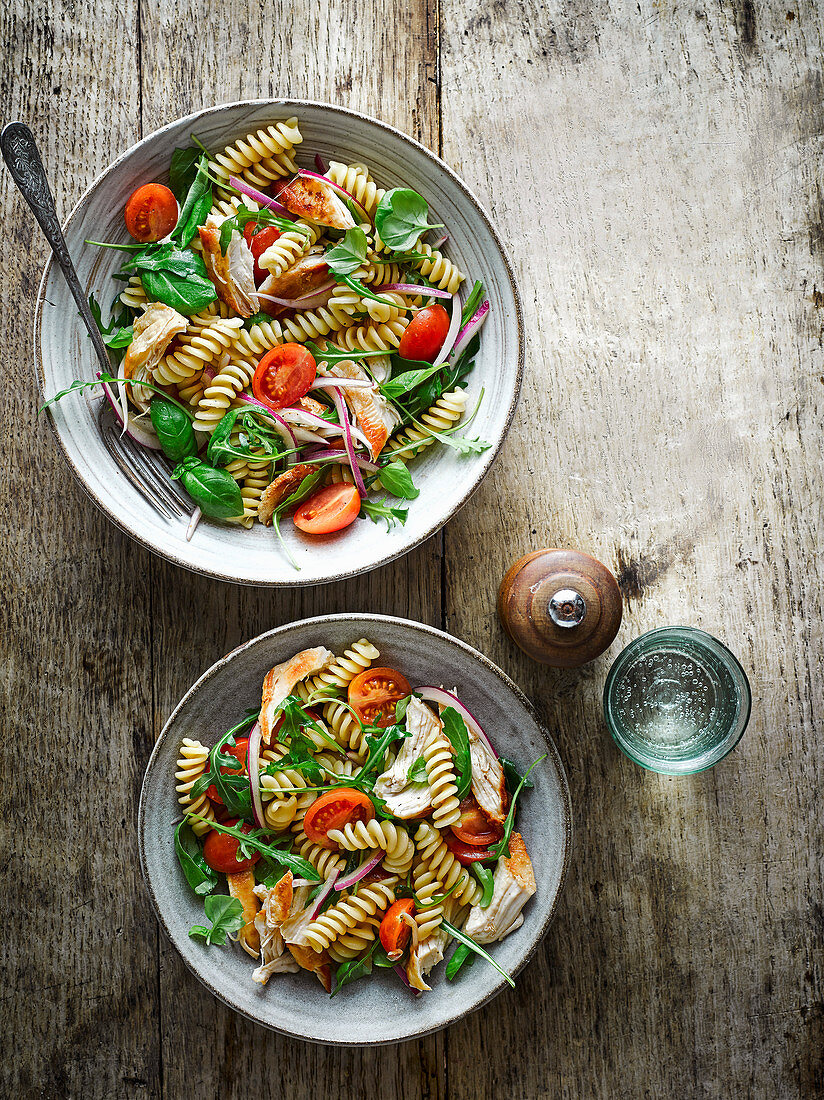 Healthy Chicken Pasta Salad
