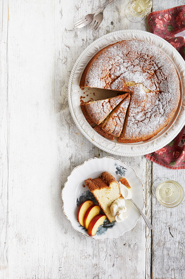 Olive oil and muscat cake