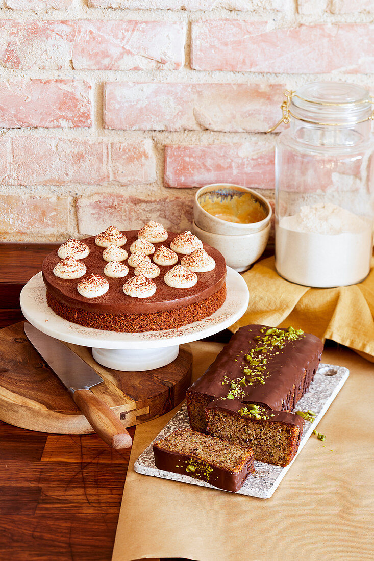 Buckwheat chocolate cake and zucchini nut cake (gluten-free)