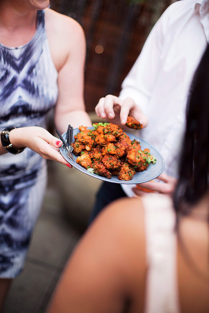 Little thai prawn cakes with cucumber dipping sauce