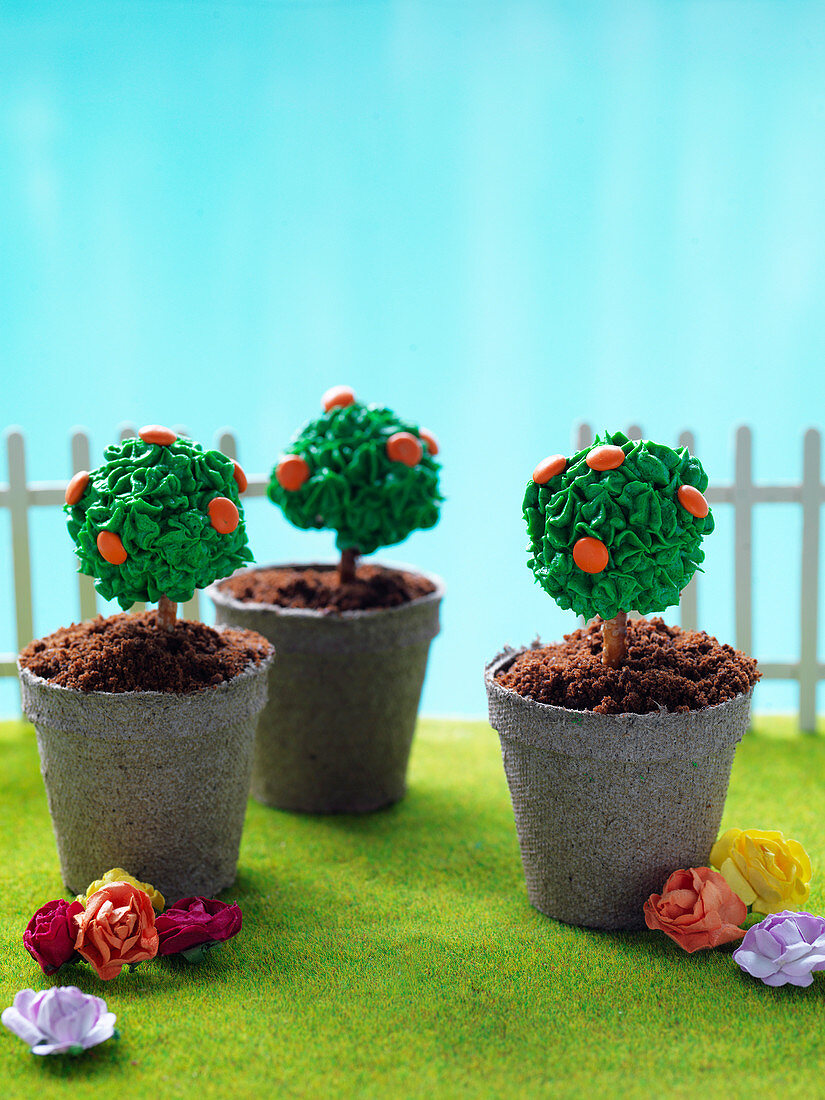 'Succulent garden' - topiary tree cake