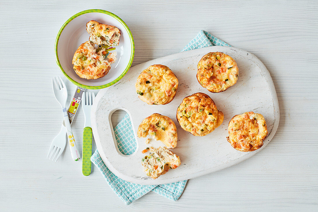 Mini Eier-Gemüse-Muffins für Kinder