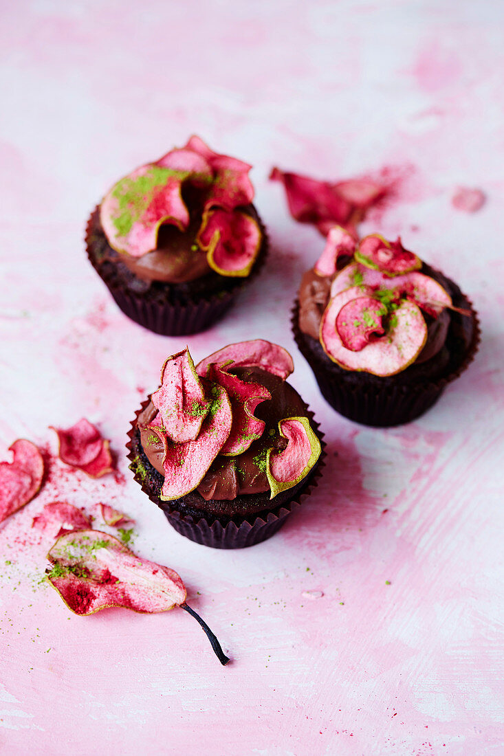 Vegan chocolate ganache cupcakes