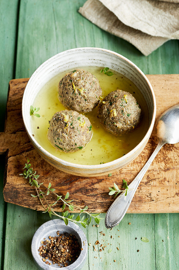 Venison liver dumplings