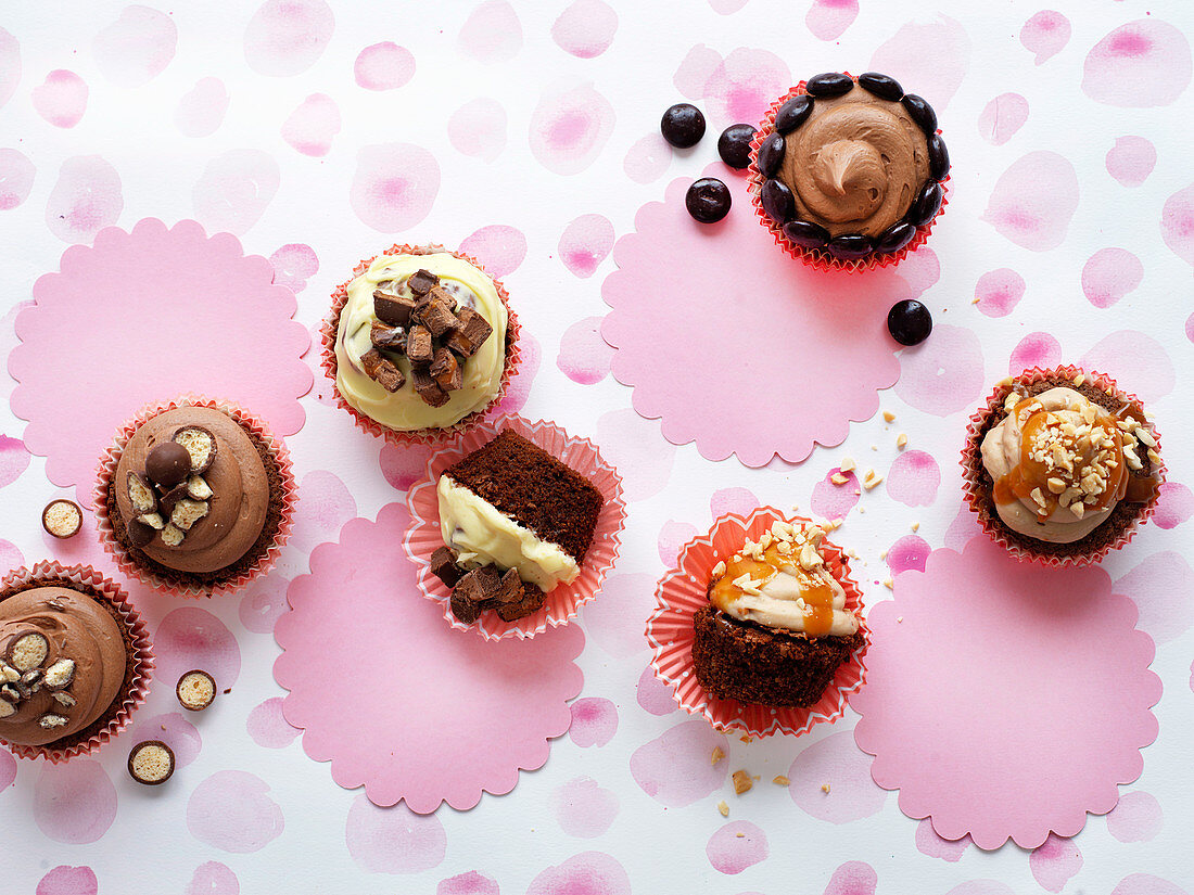 Cupcakes with sweets