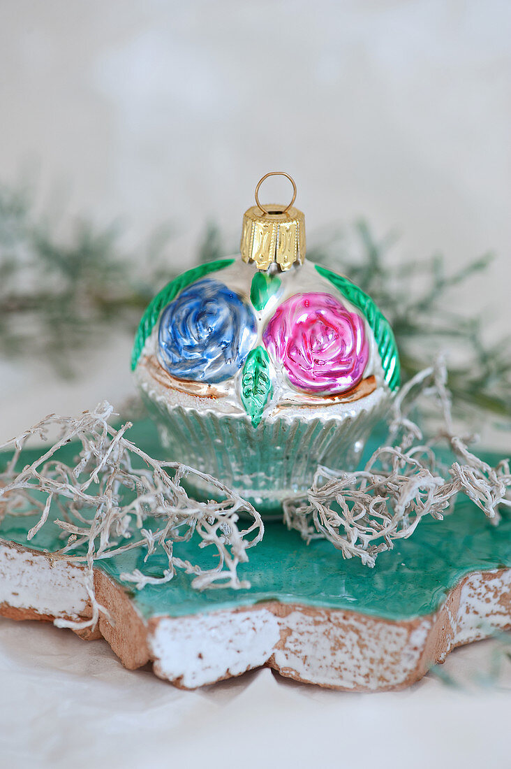 Christmas cupcake ornament