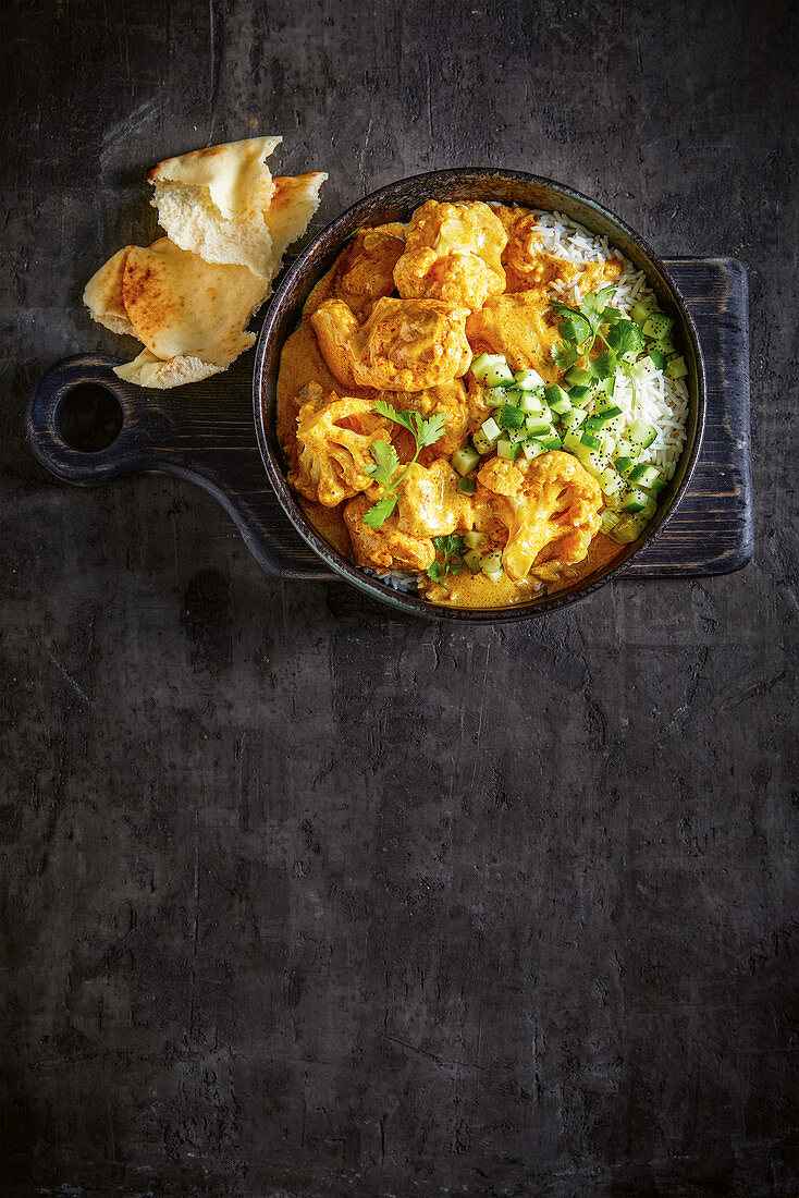 Chicken and cauliflower korma curry