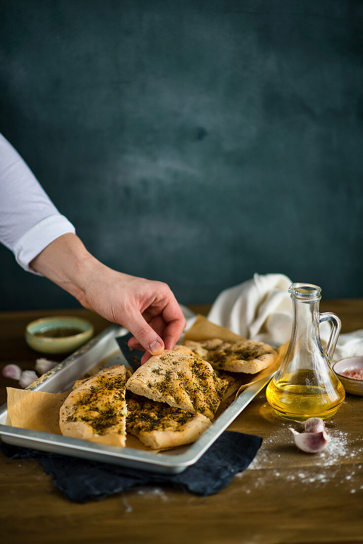 Foccacia with rosmarin and olive oil