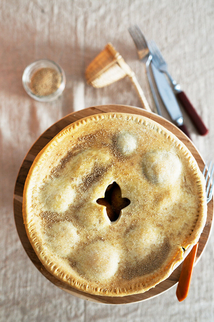 Baked apple pie